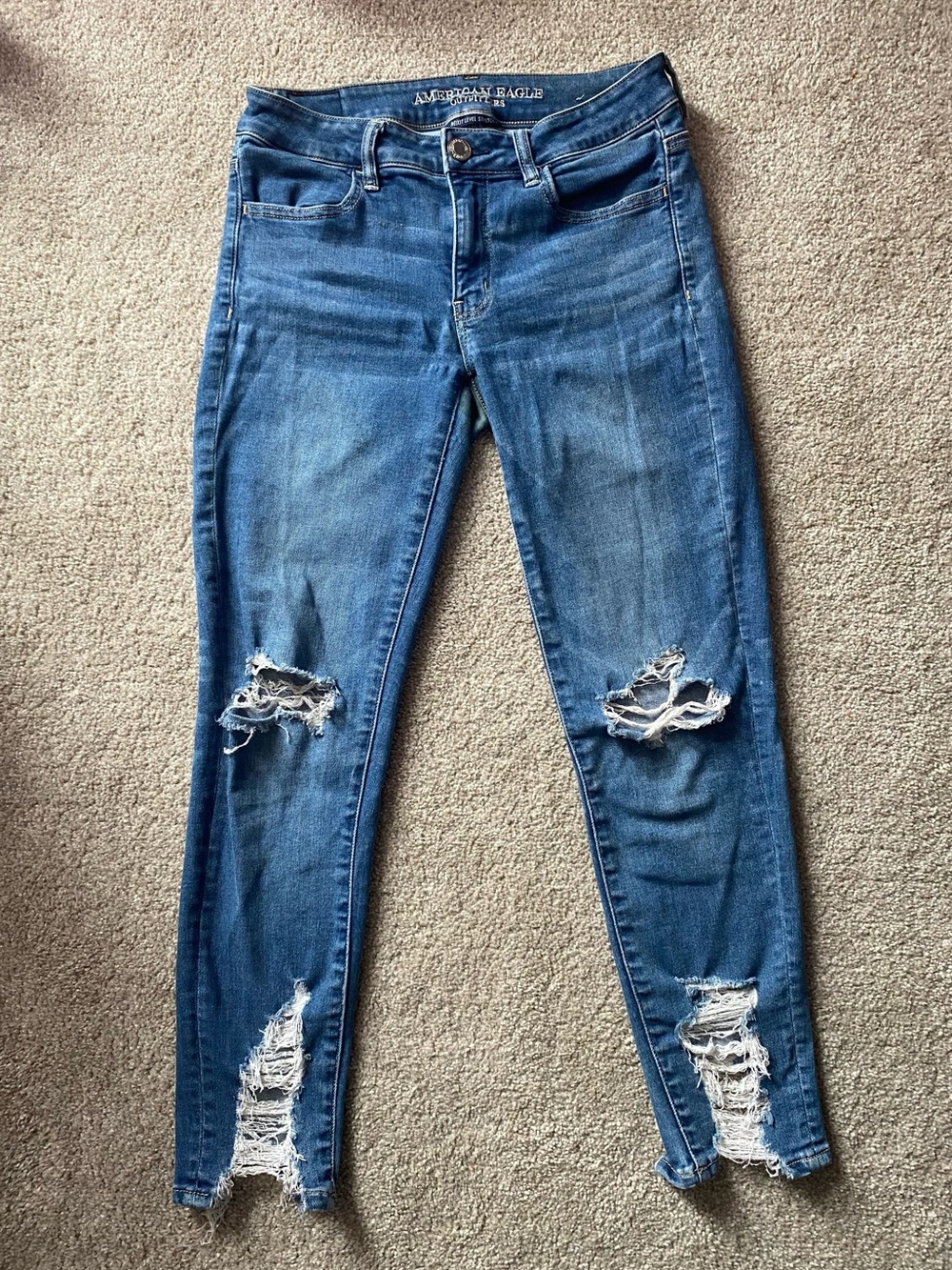 American Eagle Ne(xt) Level Stretch Jegging Crop Women’s  8 Distressed Skinny